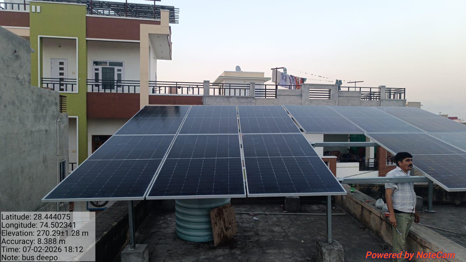 Residential rooftop installation