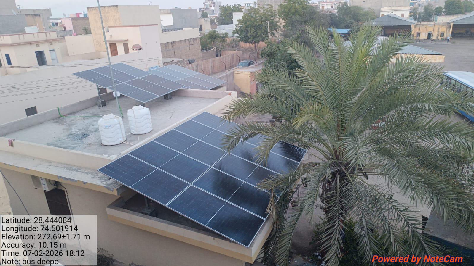 Residential rooftop installation